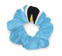 Camouflage Saint Lucia Flag Hair Scrunchies for Women Elastic Hair Bands Soft Hair Ties for Styling Gift Christmas Valentine's Day