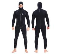 Camouflage Scuba Spearfishing 5MM Neoprene Wetsuit Men Separate 2-Pieces Set Snorkeling Surfing Diving Suit Deepwater Swimsuit(XX-Large)