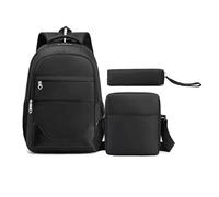 Camouflage Senior School Backpack Yellow Waterproof School Backpack Red Cross-body Bag Black High Campus Bag Set with Pencil Case (black)