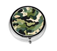 Camouflage Small Pill Box 3 Compartment Portable Pill Box for Purse Pocket Camo Military Mini Medicine Organiser for Daily Vitamin Fish Oil Storage