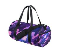 Camouflage Starry Purple Black Blue Waterproof Duffel Bag Workout Carry On Tote Bag
