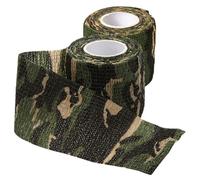 Camouflage Tapes, 2Pcs Self-Adhesive Camo Wrap, Elastic Camo Duct Tape, 14.8ft Long Cuttable Reusable Form Tape for Outdoor Sports Climbing Camping