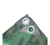 Camouflage Tarpaulin Canvas Sheet Cover with Eyelets 1x1m 1x1.2m 1x2m 1.2x1.5m 1.5x1.5m Suitable for Reinforced Edges of roofs, Camping, Patios, Swimming Pools, Woodland(1x1.5m)