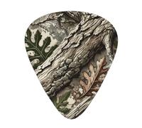 Camouflage-Tree-Bark-Texture 12 Pack Guitar Picks With 3 Thicknesses And Storage Box, Abs Plectrums For Electric Bass Guitar Players