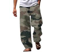 camouflage trousers for men UK | baggy hippy trousers mens Wide Leg Trousers Elasticated Waistband with Drawcord Summer Beach Trouser Comfortable Smart Pants Premium Material Casual Pants