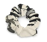 Camouflage U.S. Flag with Deer Skull Women's Hair Ties Elastic Scrunchies Silk Like Scrunchy Accessories for Sleep