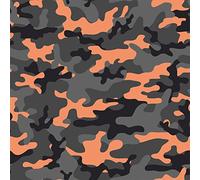 Camouflage Upholstery Fabric for Chairs,Orange Gray Army Camo Outdoor Fabric by The Yard,Farmhouse Geometric Fabric for Upholstery and Home DIY Projects,2 Yards,(L184*W150cm) Black Grey