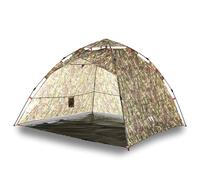 (Camouflage) vidaXL Fishing Tent 4-Person Lightweight Camping Tent Camouflage Quick Release