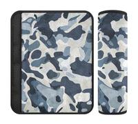 Camouflage Vintage Gray Black 2 pcs seat Belt Covers for Women Protects Your Neck and Shoulders for Airplane funda para cinturón de carro