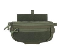 Camouflage Waist Bag and Dangler Pouch for Compatible Tactical Vests, Dual-Zip Utility Organizer with Adjustable Strap for Outdoor Training and Airsoft(Green)