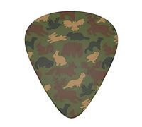 Camouflage Wild Forest Animals Unique Guitar Gift Guitar Picks For Bass Electric Acoustic Guitars (12 Count)