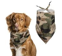 Camouflage with Paw Prints Pet Scarf Adjustable Pet Accessories Triangular Scarf Washable Floral Print Puppy Bib Bandana Stylish Comfortable Cat Scarves for Holiday Scarfs
