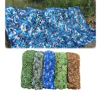 Camouflage Woodland Netting 3 X 5m Hide Military Army Camo Netting 2 x 4m Privacy Camo Net bulk roll for Camping Military Hunting Sunscreen Nets Garden Theme Party Decoration(Ocean Camo,2 x 3.0 m)