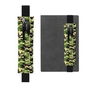 Camouflageleather Pen Pouch Bookmark â€“ Full-Print Dual-Sided PVC Leather Bookmarker with Elastic Band for Notebooks, Journals & Planners (8â€“10 in Pens, 2â€“3 Capacity)