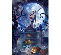 CAMOYAI DIY Halloween Diamond Painting for Adults,Full Round Drill Kits Nightmare Before Christmas,Jack Diamond Art Kits Craft Halloween Gem Art Painting,Home Wall Decor Gift 12 x 16 inch