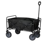 Camp Active Foldable Handcart Black - Handcart Foldable - Handcart for Camping and Beach - All-Terrain Wheels - 84 x 50 x 130 cm - Max 70 kg