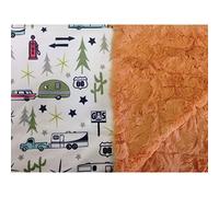 Camp Casual Throw Blanket for Camping - Plush Reversible Camping Blanket for Indoor & Outdoor Settings - Machine Washable Soft Blanket - 100% Polyester Cozy Blanket with Retro-Inspired Patterns