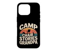 Camp Chair Stories Grandpa Camping Campfire Case for iPhone 16 Pro
