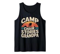 Camp Chair Stories Grandpa Camping Campfire Tank Top