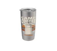 Camp Coffee First Thing Retro Camping Sunrise Stainless Steel Insulated Tumbler
