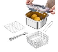 Camp Cook Set - Deep Fryer Pot for Camping Equipment | 316 Stainless Steel for Camping Equipment, Backpacking, Outdoor Cooking, Picnic, Hiking, Other Outdoor Activities