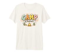 Camp Crew Retro Groovy Vintage Happy First Day of School Premium T-Shirt