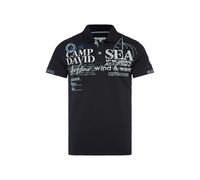 Camp David Men's Pique Polo with Logo Artworks, navy, M