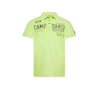 Camp David Men's Polo Shirt with Shoulder Tapes and Logo Artwork, Poison Ivy, 3XL
