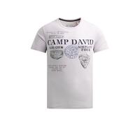 Camp David Men's T-Shirt Crew Neck with Photo Print, storm grey, M