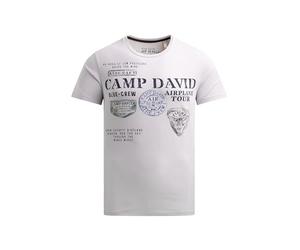 Camp David Men's T-Shirt Crew Neck with Photo Print, storm grey, M