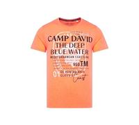 Camp David Men's T-Shirt with Print Artworks, Speed Orange, L