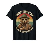 Camp Director Herding Happy Campers Retro Ranger Bear T-Shirt