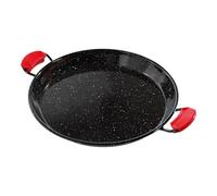 Camp&Fire Enamelled Carbon Steel Paella Pan - 38cm (15inch) Non-Stick, Rust-Free Traditional Spanish Pan for Rice, Seafood & Outdoor Cooking - Includes Silicone Hot Handle Holders.