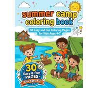 Camp Games Outdoor Fun: 30 Easy and Fun Coloring Pages for Kids Ages 4-7 - Double-Sided Edition (Dante A. Ling Coloring Series)