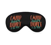 Camp Hair Don't Care Eye Mask for Sleeping Blackout Night Blindfold with Adjustable Strap for Men Women Travel Yoga Nap