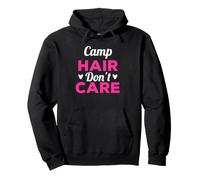 Camp Hair Don't Care Funny Camping Camper Women Glamping Pullover Hoodie