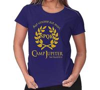 Camp Half Blood Branches Camp Jupiter SPQR SciFi Percy Jackson Ladies T-Shirt Purple Size S