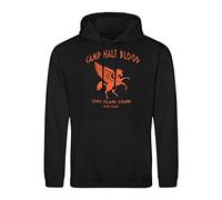 Camp Half Blood Percy Jackson Inspired PJO Heroes of Olympus Orange Unisex Black Hoodie Size S