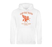 Camp Half Blood Percy Jackson Inspired PJO Heroes of Olympus Orange Unisex White Hoodie Size L