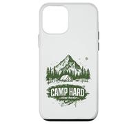 Camp Hard Sleep Harder Mountain Camping Tent Hiker Design Case for iPhone 12 mini
