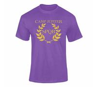 Camp Jupiter T-Shirt & Camp Half Blood Greek Mythology - Demigod-Inspired Percy Jackson Merch and Mythical Adventure Top - Purple 7-8 Years