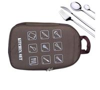 Camp Kitchen Organizer - High Capacity Cooking Utensils Bag, Waterproof Outdoor Tableware Storage, Portable Design | Camping Hiking Picnic With Men Women Adults For Travel Adventure Meal Prepa