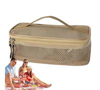 Camp Kitchen Organizer - Road Trip Portable Cookware Pouch | Large Mesh Portable Camp Utensil Bag for Picnic Barbecue Traveling Adventure Vacation Beach Climbing