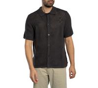 Camp Knitted Short Sleeved Shirt Dark Phantom M