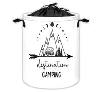 Camp Laundry Hampers With Drawstring Mountain Laundry Baskets For Bathroom Travel Trailers Portable Clothes Storage Organizer Basket Sun Moon W 35 L 44 Cm