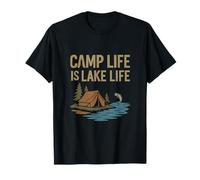 Camp Life is Lake Life Outdoors Adventure Graphic T-Shirt