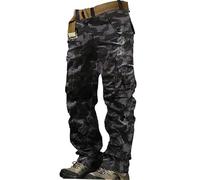 Camp Men's Cargo Trousers, Cargo Trousers, Hiking Trousers, 8 Pockets, Plain, Comfortable, Breathable, Outdoor, Daily, Going Out, Cotton, Fashionable, Casual Trousers, Cargo Trousers, Short Camouflage