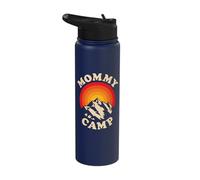 Camp Mommy Summer Camp Home Road Trip Vacation Camping Stainless Steel Insulated Water Bottle