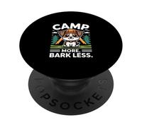Camp More Bark Less Dog Camping Adventure Outdoors PopSockets Adhesive PopGrip