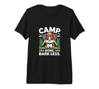Camp More Bark Less Dog Camping Adventure Outdoors Premium T-Shirt